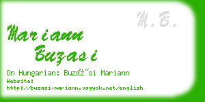 mariann buzasi business card